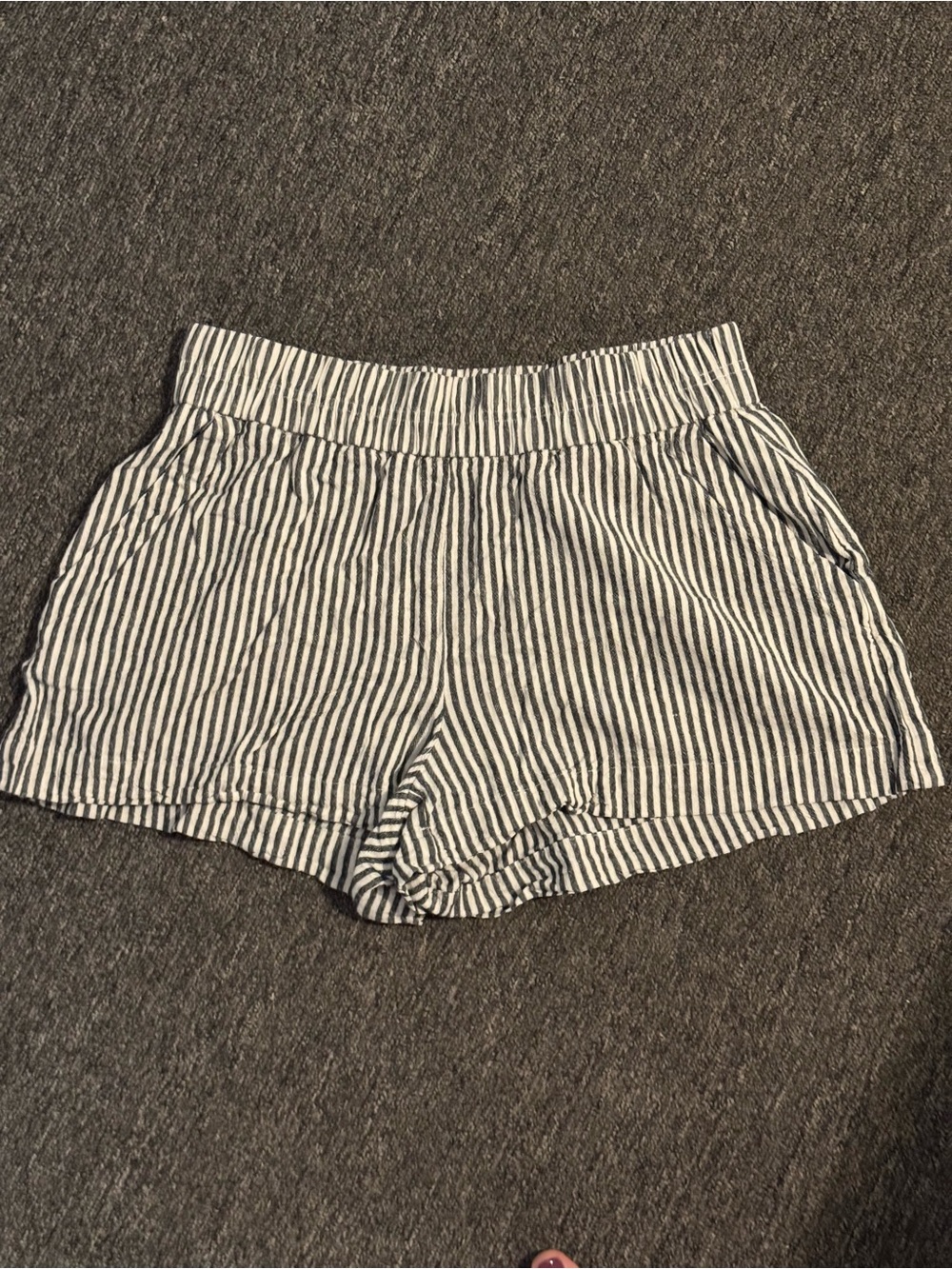 a new day Blue & White Striped High-Waist Women’s Shorts